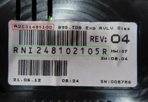 Renault - Mégane CC vanaf 2003 Tellerpaneel reparatie